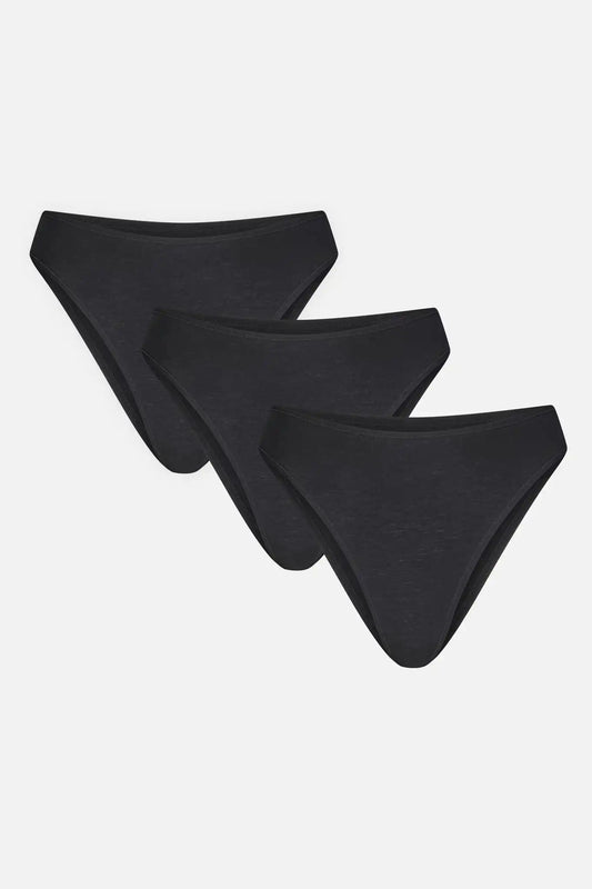 Cloud Cotton French Cut Brief in Black (Pack)